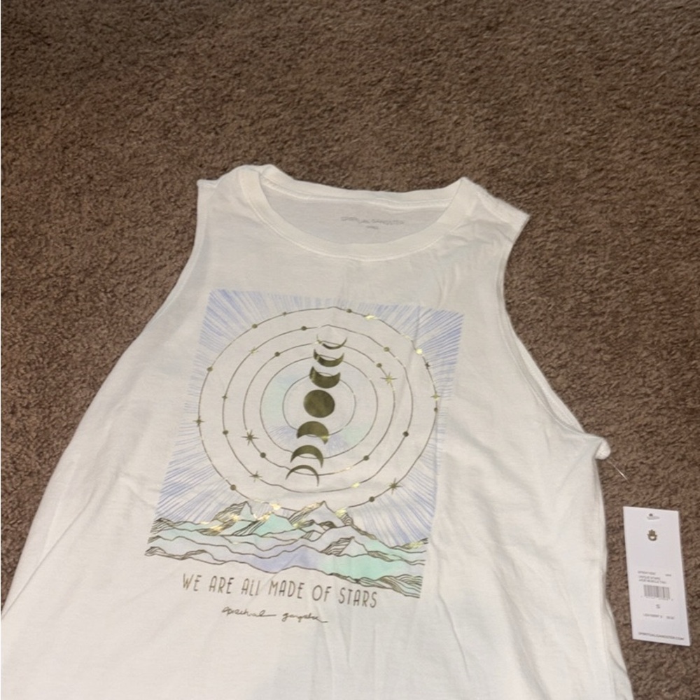 Spiritual Gangster White Muscle Tank